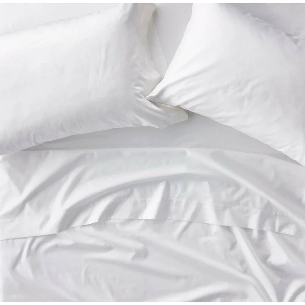 Full 600 Thread Count Sateen Sheet Set White - Casaluna NEW